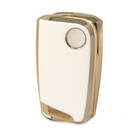 Housse en cuir Nano Gold pour clé VW Flip 3B blanche VW-B13J | MK3 -| thumbnail