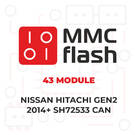 MMCFlash - Modulo 43, Nissan Hitachi GEN2 2014+ SH72533 CAN