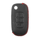 Кожаный чехол для Renault Flip Remote Key 3 кнопки RN-C | МК3 -| thumbnail