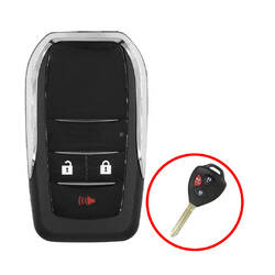 Guscio chiave telecomando Toyota Flip 2+1 pulsanti tipo orizzontale modificato