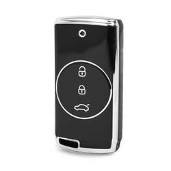 Nano High Quality Cover For Chery Remote Key 3 Button Black Color Silver Frame CR-E11Y