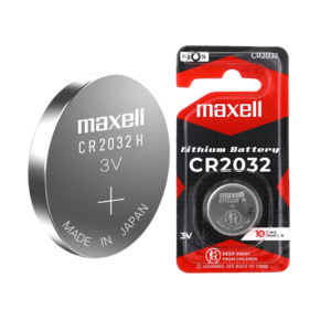 Cartão de célula de bateria universal Maxell CR2032H (embalagem com 1 unidade)
