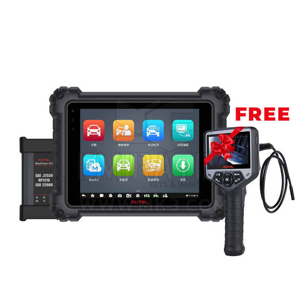 Autel MaxiSYS MS909 Diagnostic Tablet with MaxiFlash VCI/J2534 +  Free MaxiVideo MV480 Digital Inspection Videoscope Device