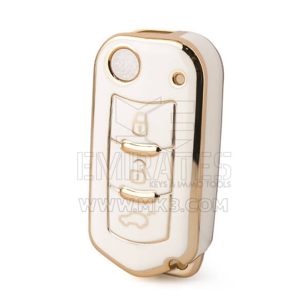 Nano High Quality Cover For Trumpchi Smart Remote Key 3 Buttons White Color CQ-D11J