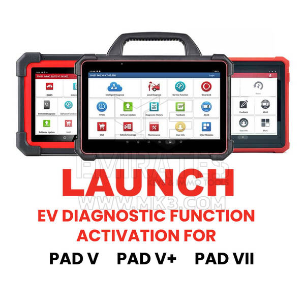 Lancement de l'activation de la fonction de diagnostic EV pour PAD V / PAD 5, PAD V+ / PAD 5+, PAD VII / PAD 7