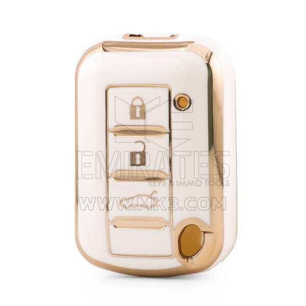 Coque Nano de haute qualité pour clé télécommande Mitsubishi 3 boutons couleur blanche MSB-C11J