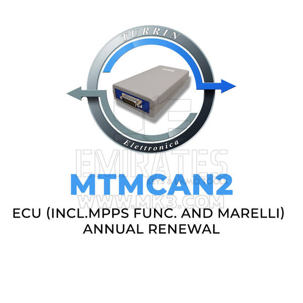 Turrin Elettronica - MTMCAN2 ECU (incl.Mpps func. e Marelli) Renovação anual