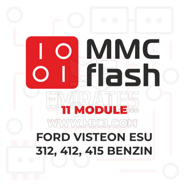 MMCFlash - 11 Modül, Ford Visteon ESU-312, 412, 415 Benzinli