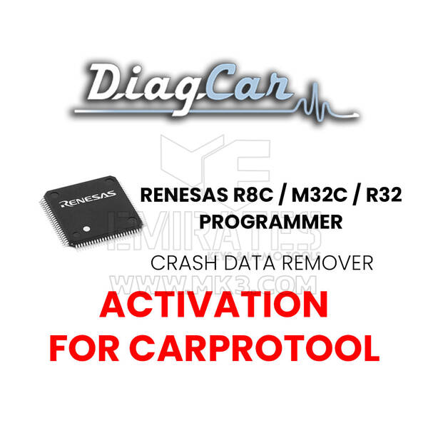 برنامج DiagCar Renesas R8C / M32C / R32 لإزالة بيانات الأعطال