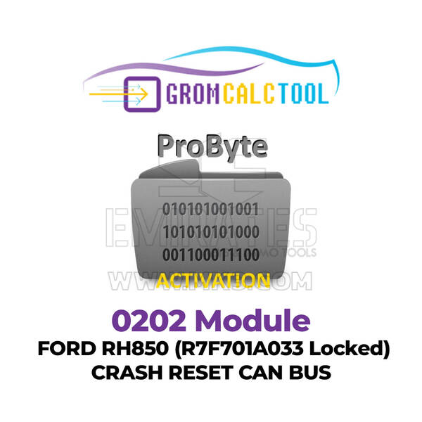 GromCalcTool 0202 Modülü FORD RH850 (R7F701A033 Kilitli) ÇARPMA SIFIRLAMA CAN BUS