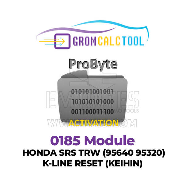 GromCalcTool 0185 Módulo HONDA SRS TRW (95640 95320) K-LINE RESET (KEIHIN)