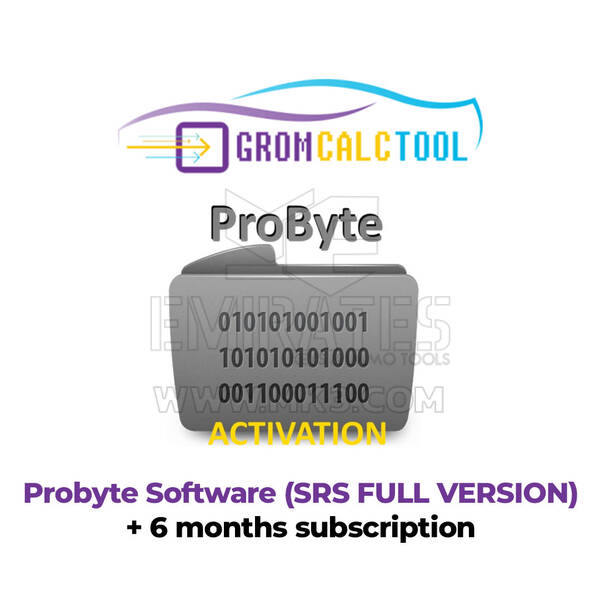 Software Probyte de GromCalcTool (versión completa de SRS) + suscripción de 6 meses