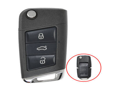 VW Modified Flip Remote Key Shell HU66 Blade | MK3