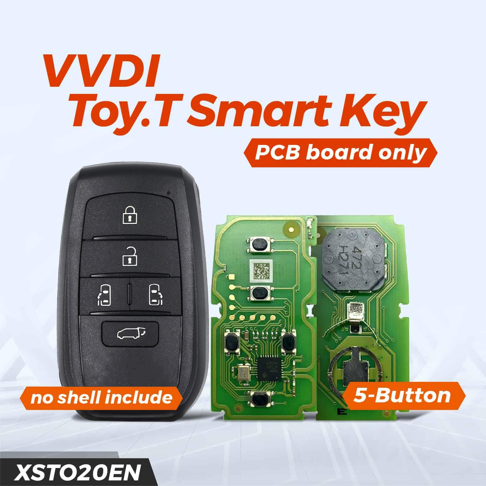 Yeni Xhorse Toyota Evrensel Akıllı Anahtar PCB 5 Düğme 312MHz~434MHz XSTO20EN desteği Toyota tipi 4D 8A 4A Destek değiştirme düğmesi ve frekansı | MK3