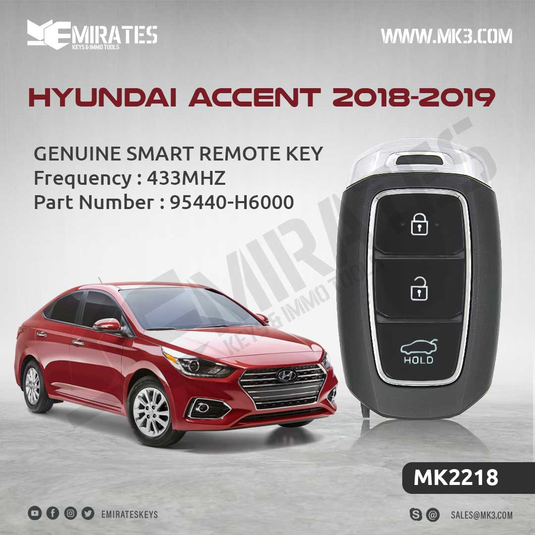 Hyundai Accent Smart Remote Key Mhz H Mk