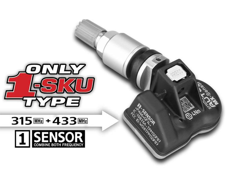 Autel TPMS  1-Sensor M (Press-in) combines both 315MHz + 433MHz frequencies into one TPMS sensor with the highest industry vehicle coverage | Emirates Keys