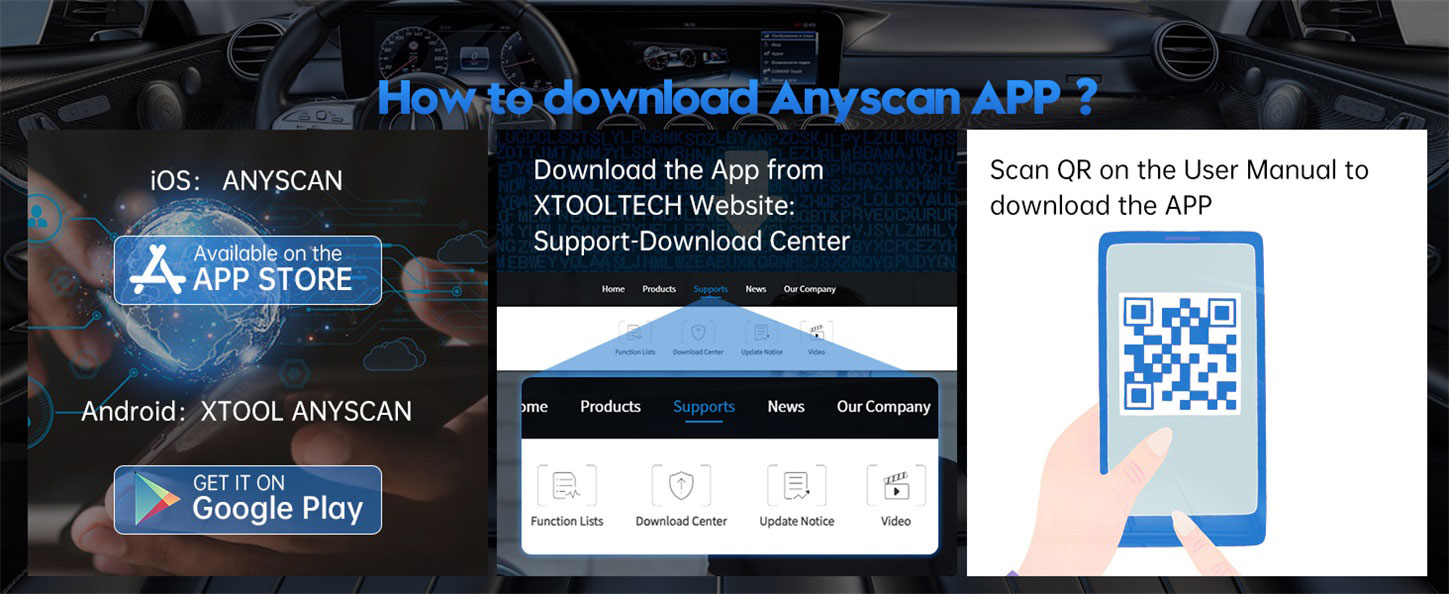 مجموعة أدوات التشخيص Xtool Anyscan A30M