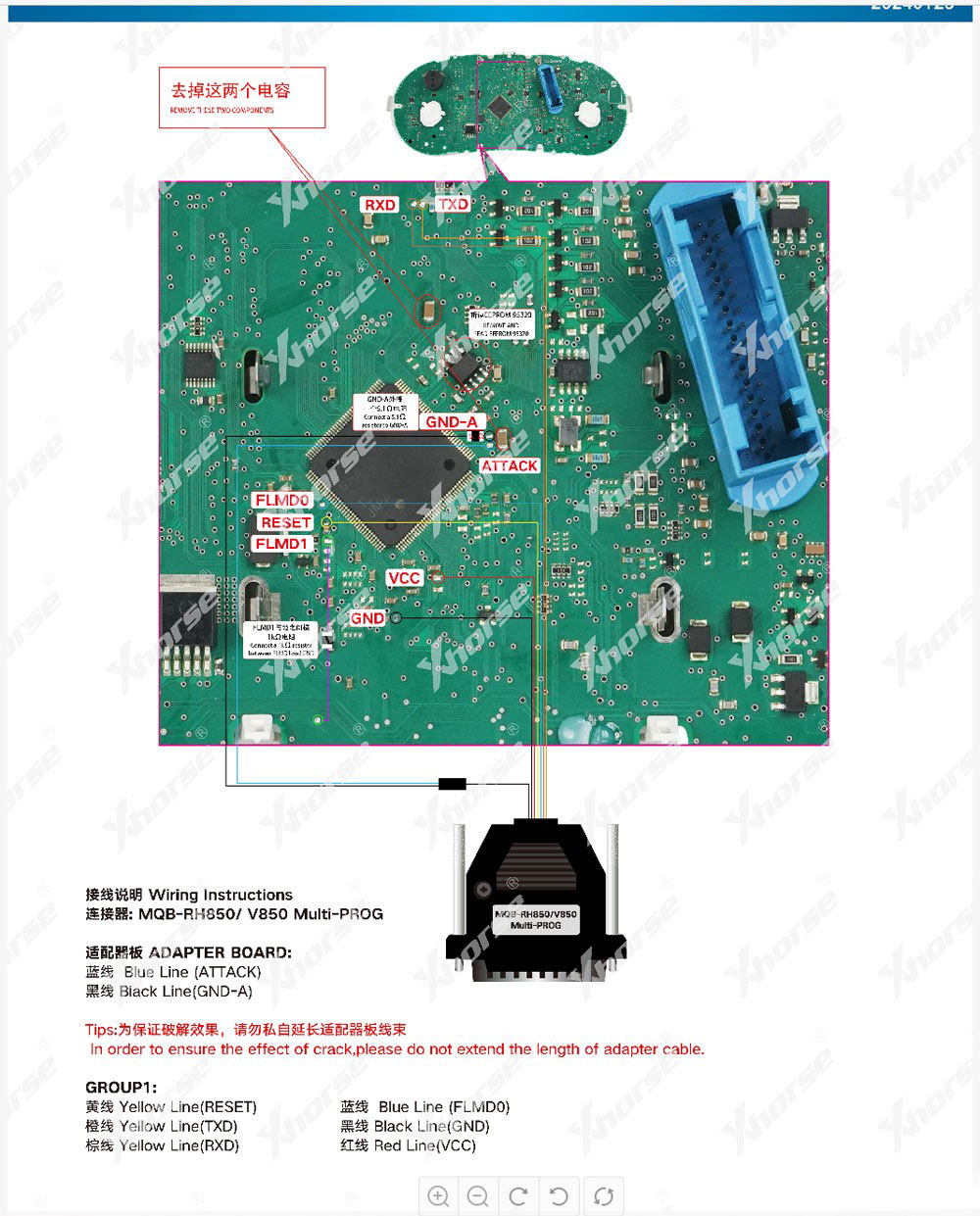 xhorse multiprog rh850 cable 4