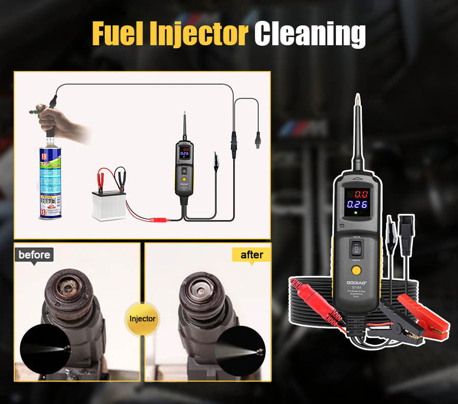 Fonction de nettoyage d'injecteur de carburant Godiag GT101