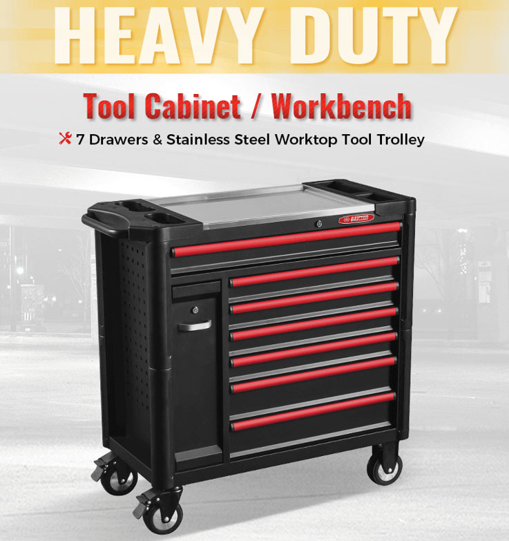 New GATmatic GEC90 Heavy-duty Rolling Tool Cabinet Steel Worktop Is One Of The Ultimate Choices For Mechanics, Enthusiasts, Or Garages | Emirates Keys