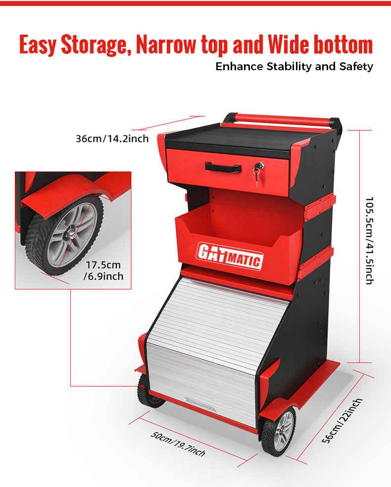 New GATmatic GEC403 Multi-functional Tool Trolley with New Appearance Is A Portable Storage Unit That Is Designed To Keep All Your Tools Organized | Emirates Keys