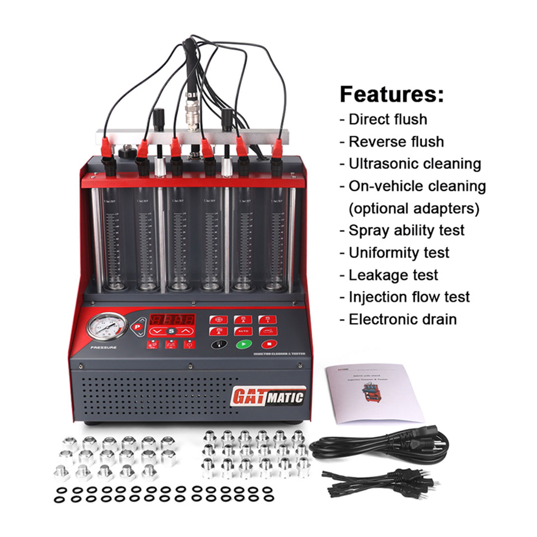 O novo limpador de injetor GATmatic GI600 de 4 cilindros combina a tecnologia de limpeza ultrassônica com a tecnologia de detecção de limpeza por controle hidráulico por microprocessador | Emirates Keys