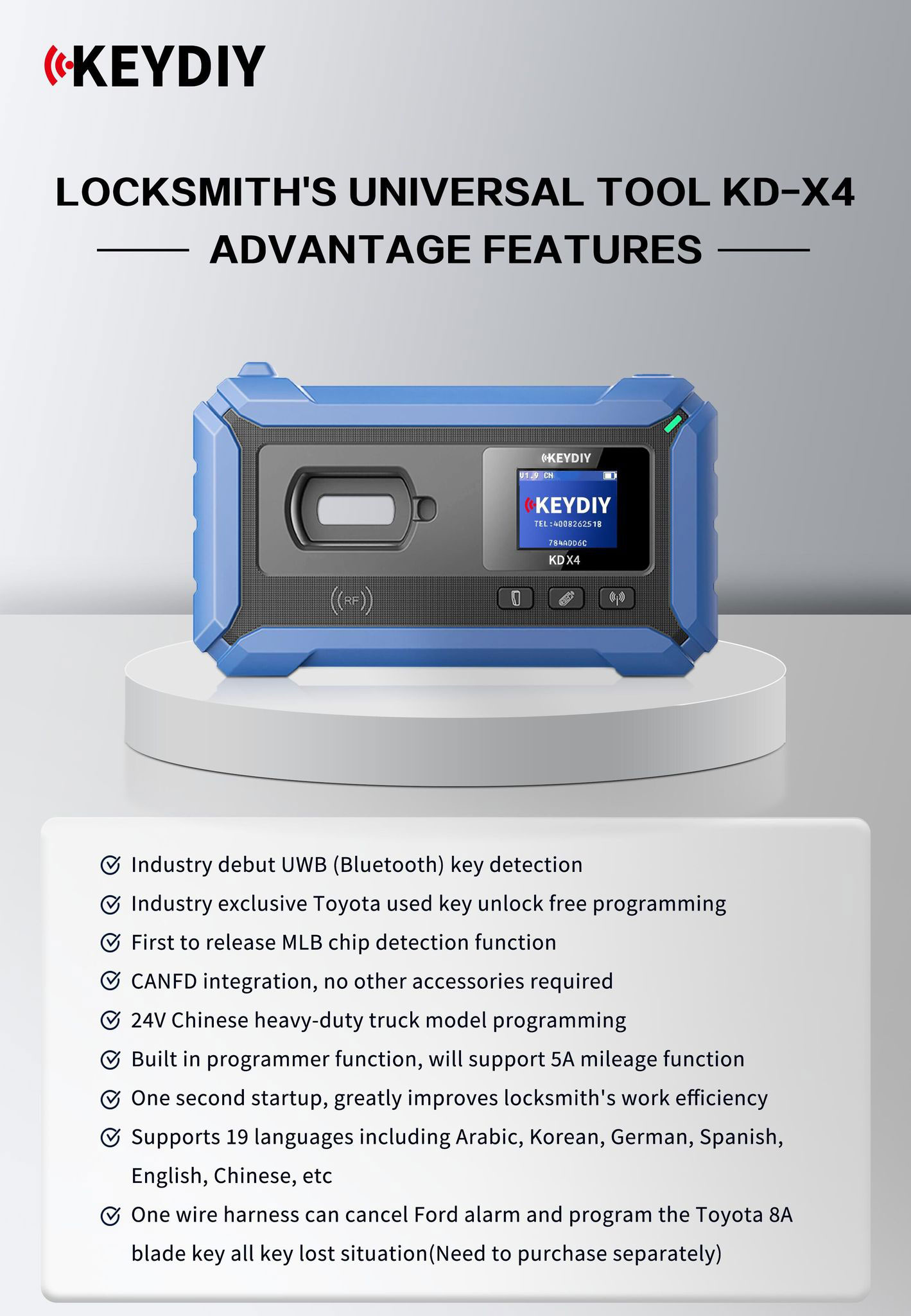 KEYDIY KD-X4 Locksmith's Universal Tool Professional Device That Integrates Recognition, Generation, Copying, Programming, And Matching | Emirates Keys