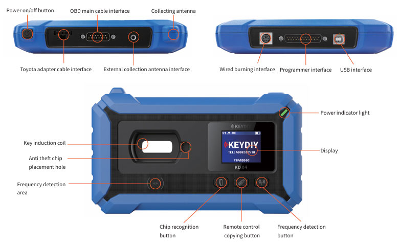 KEYDIY KD-X4 Ferramenta universal de chaveiro Dispositivo profissional que integra reconhecimento, geração, cópia, programação e correspondência | Emirates Keys