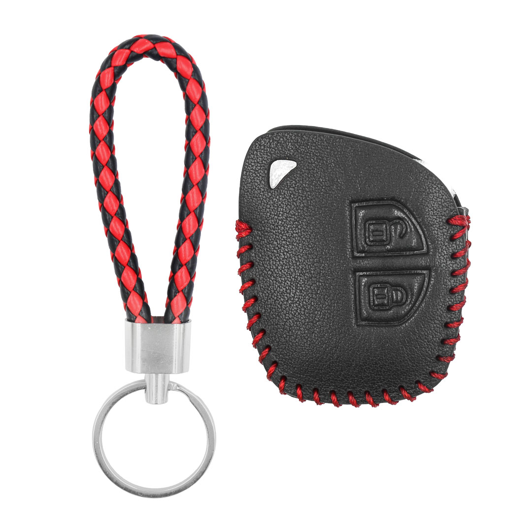 2pcs Car Key Case For Suzuki Straight Plate 2 Key With Tpu Soft Shell  Protection Cover + Leather Rope Set With Screwdriver Included