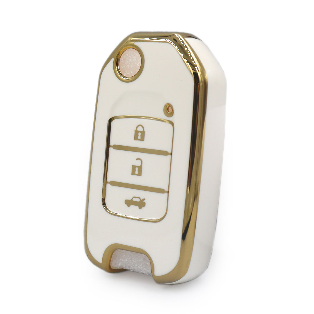 Nano High Quality Cover For Dongfeng Flip Remote Key 3 Buttons White Color  A11J