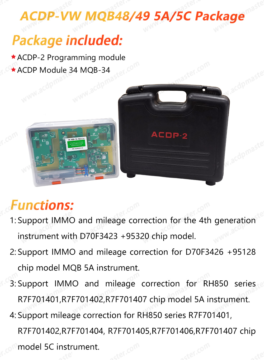 Yanhua ACDP VW MQB 48/49 5A/5C Package ( Yanhua Mini ACDP 2 Key Programming Master Basic + YanhuaACDP Module 34, VW MQB34 )  | Emirates Keys